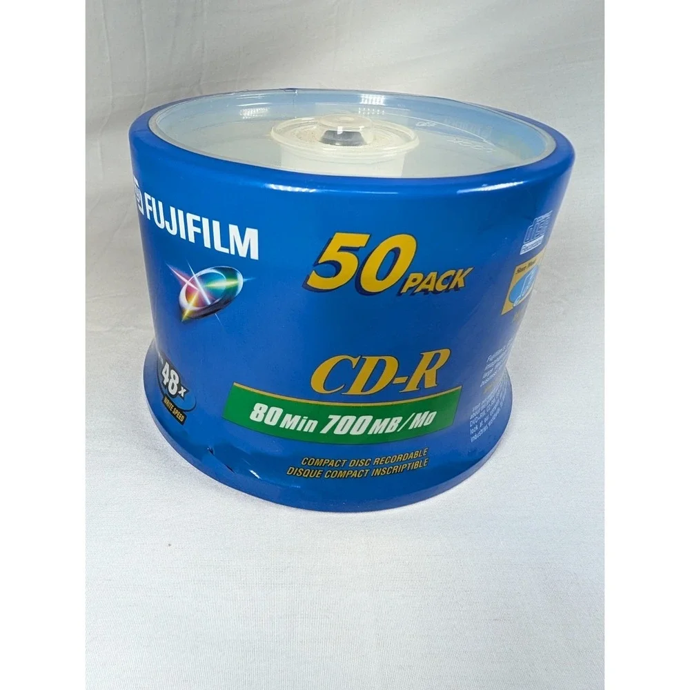 Fujifilm CD-R 50 Pack 80 min 700MB/MO 48X Blank CD Discs CDR